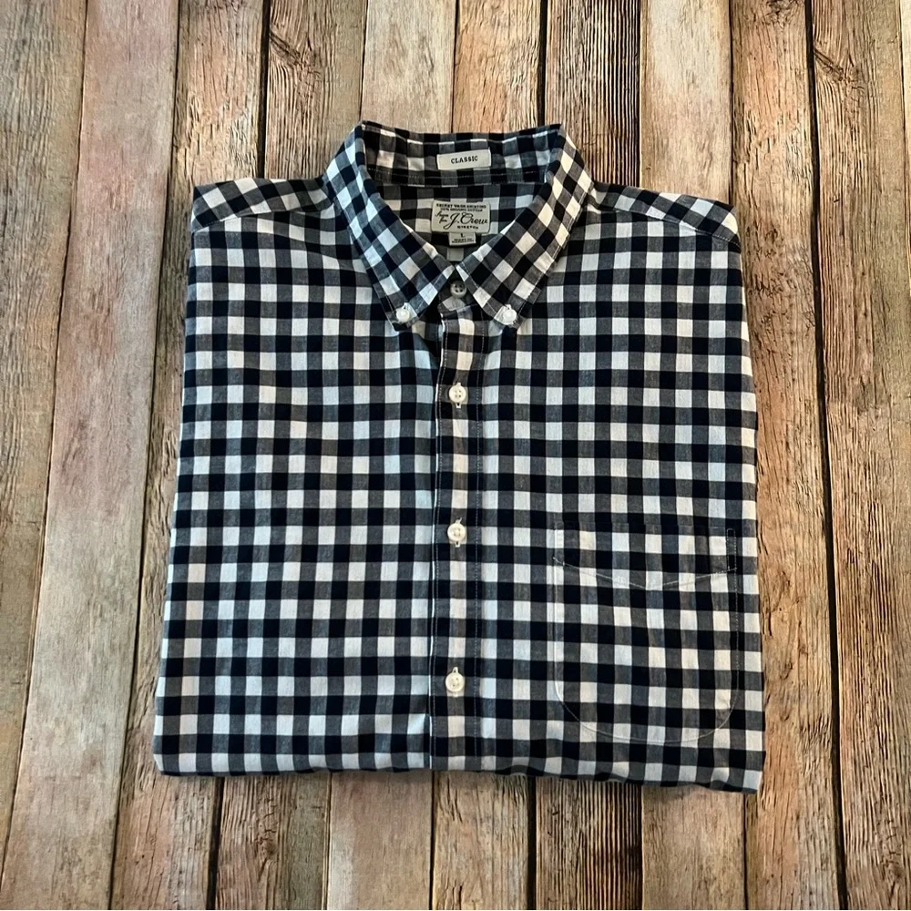 J. Crew mens long sleeve plaid button up shirt | size large - Picture 4 of 10